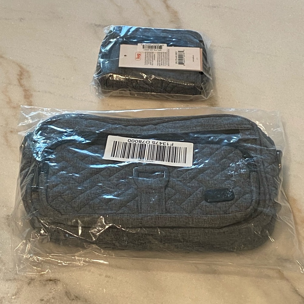 Lug Convertible RFID Crossbody and splits compact RFID wallet set